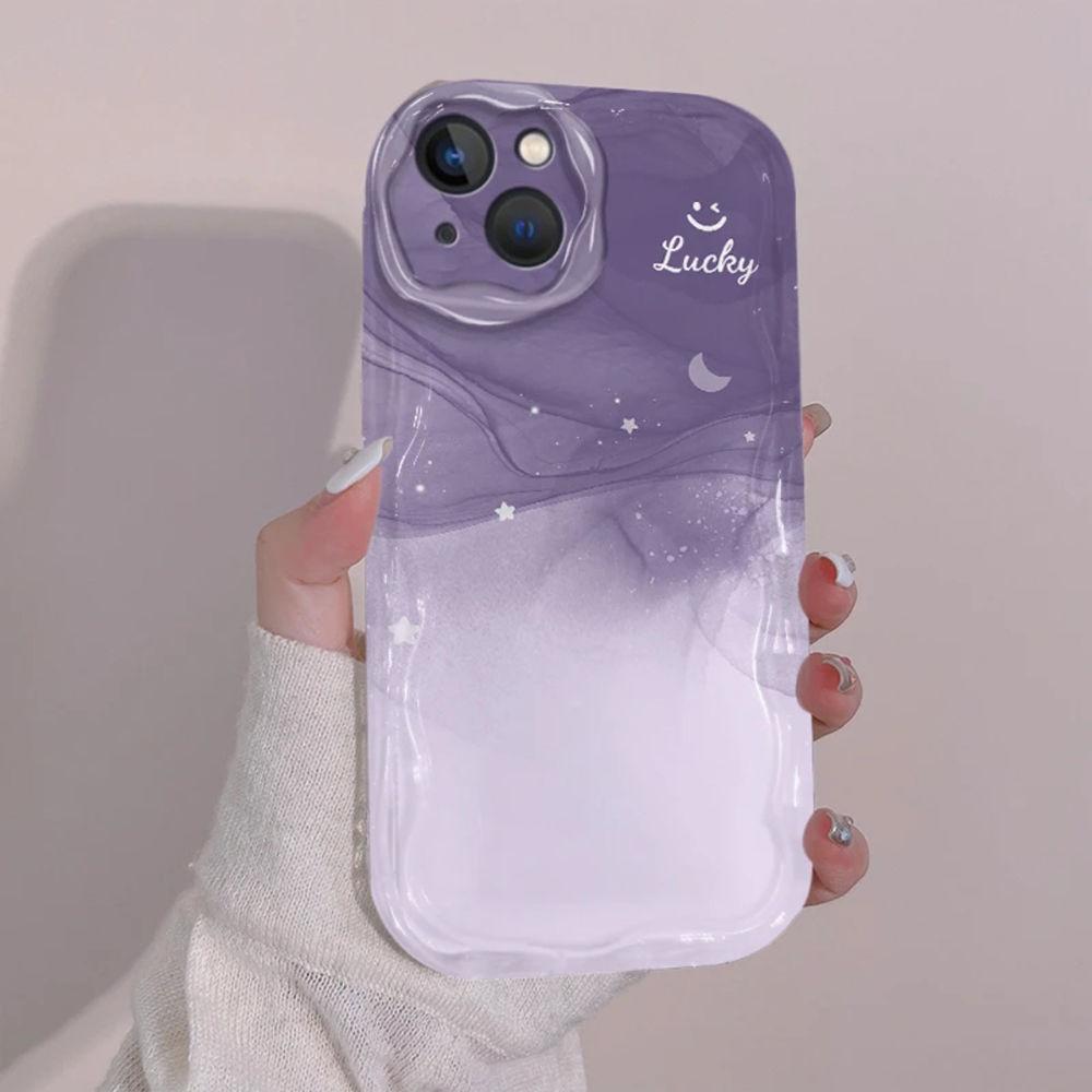 Gradual Change Smudge for iPhone17promax Phone Case Apple 16 Cream Wave 14/13 Soft Case 15