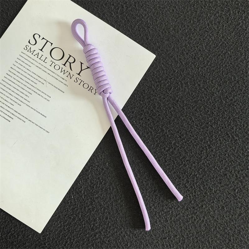 Colorful Trendy Miu Style Polyester/Nylon Braided Rope Pendant with Knotting for Bags