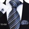 Set de regalo de corbata de negocios negra para hombre: Corbatas a rayas y lisas, pañuelo de bolsillo, pasador de corbata