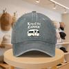 Mens Baseball Cap KingoftheCamper Camping Trailer Fashionable Casual Hat Adjustable for Spring and Autumn Outings Travel
