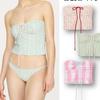 Sexy floraler trägerloser Bikini für Damen - Koreanischer Stil zum Binden für Strand oder heiße Quellen