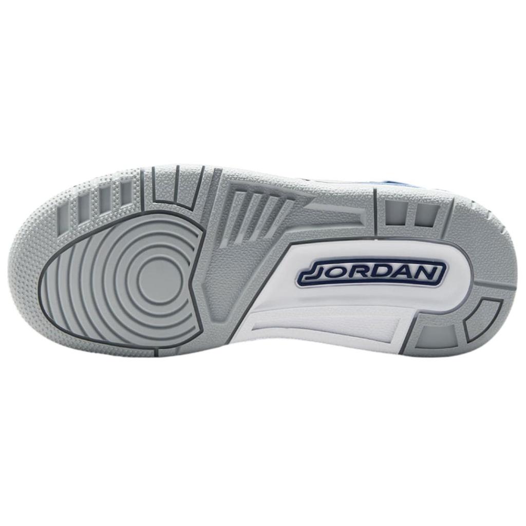 Air Jordan Spizike Low GS Weiß Mitternachtsblau Kinder Sneaker Neutralgrau Anthrazit FQ3950-140