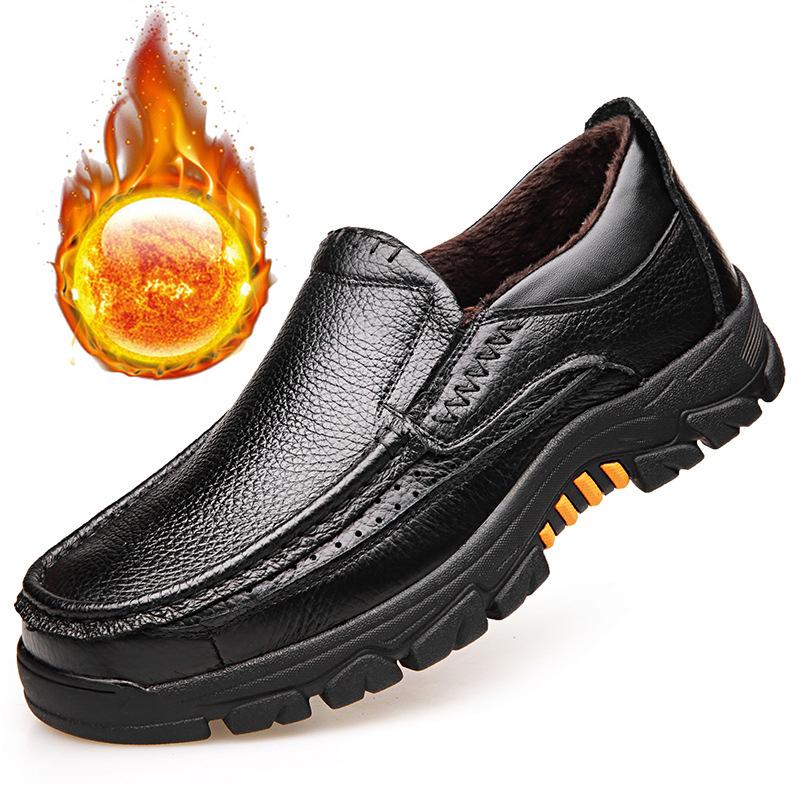 

2024 зимняя обувь мужская натуральная кожа оксфорды мягкая коровья кожа мужская повседневная обувь на плоской подошве брендовая мужская обувь черный коричневый 39 чёрный