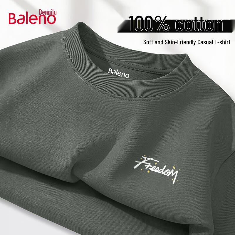 Baleno Men s American Style Loose Fit Cotton T-Shirt L