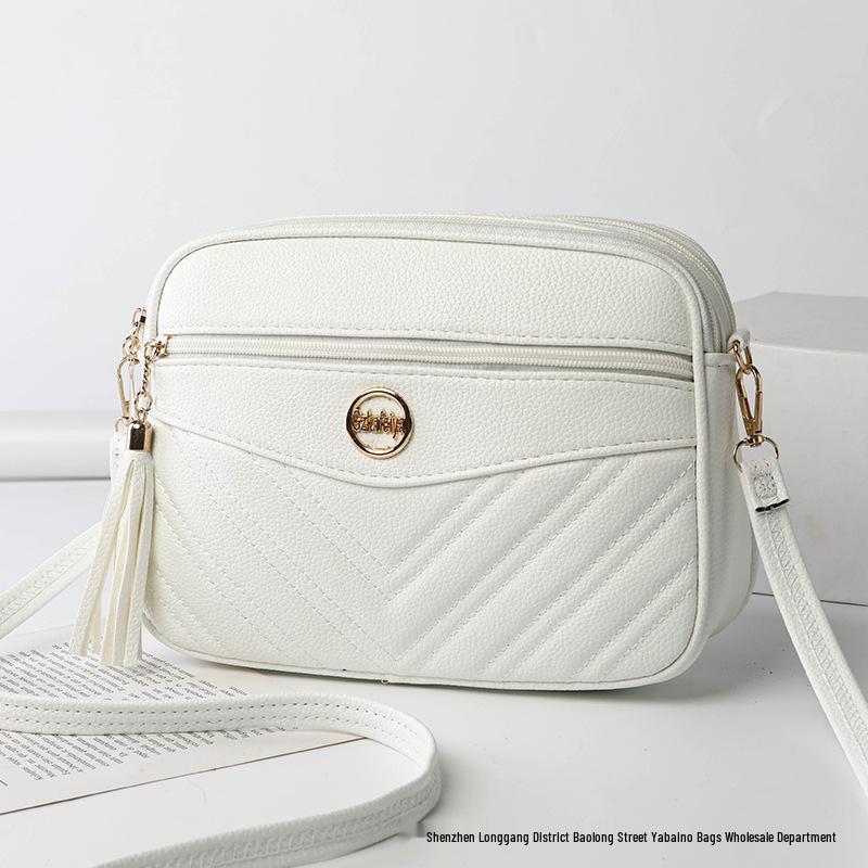 Трендовая женская мягкая сумка-кроссбоди большой вместимости - Новая модная мамина сумка через плечо белый