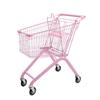 60L Pink Shopping Cart Trolley for Supermarkets, Malls, Warehouses, and Convenience Stores