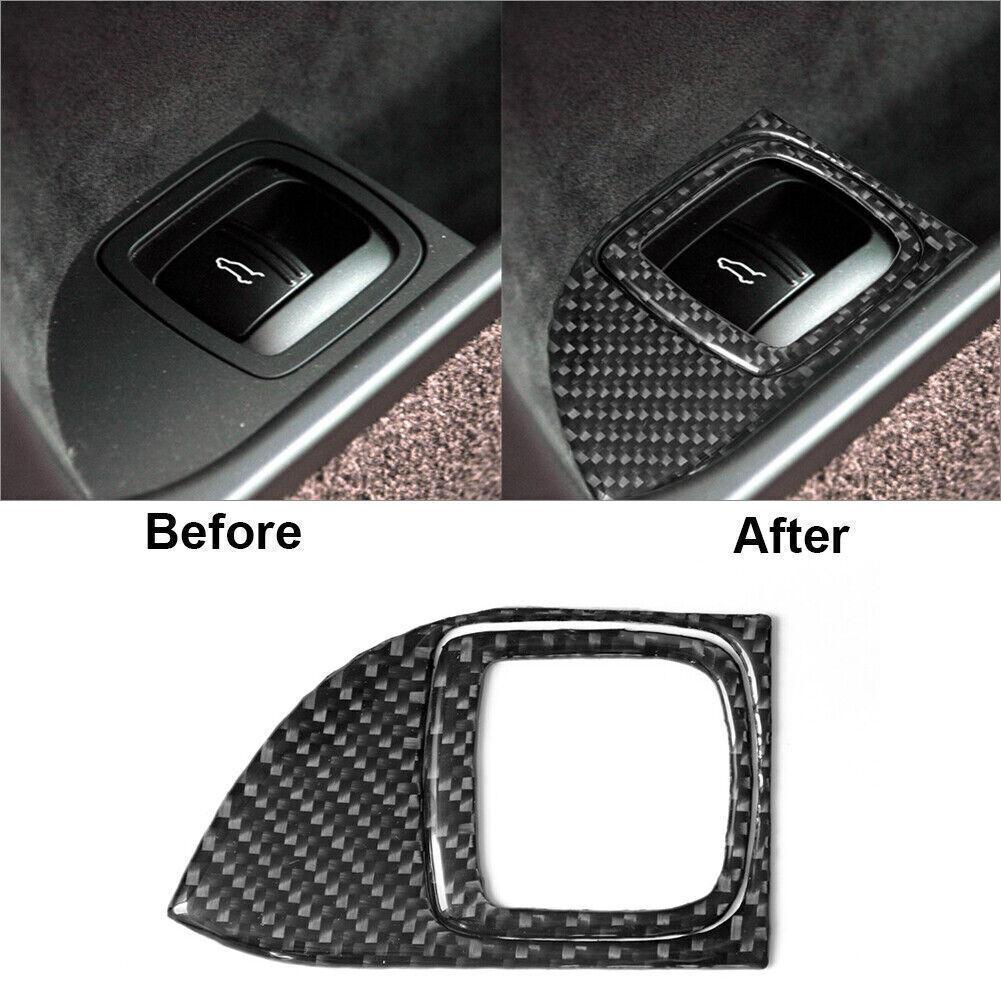 Carbon Fiber Rear Trunk Switch Button Cover Trim For Porsche Cayenne Sport 03-10