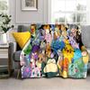 2025 New Cute Pikachu Pokemon Cartoon Gift Soft Plush Blanket,Flannel Throw Blanket for Living Room Bedroom Bed Sofa Cover Kids