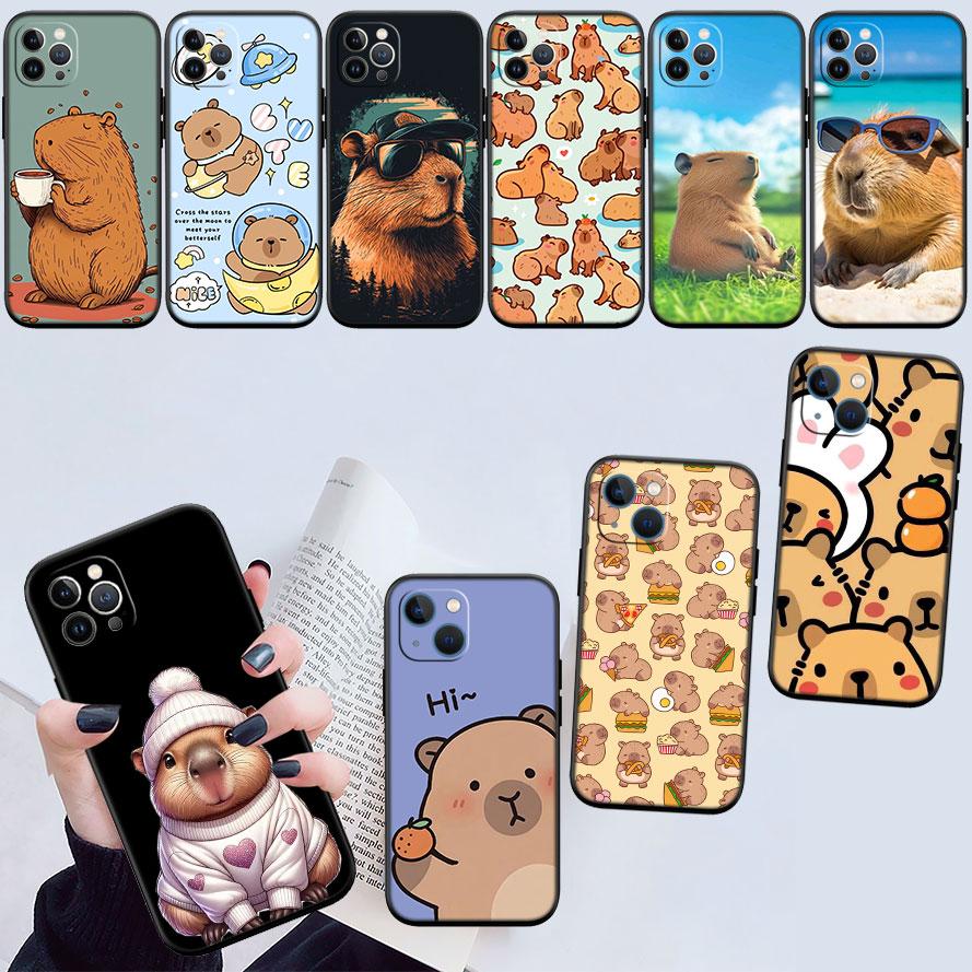 Cartoon  Capybara Cute Shell Phone Case for Samsung Galaxy Note 10 20 S23 S24 S25 Ultra FE Plus Edge Lite A02S A35 A07 A17
