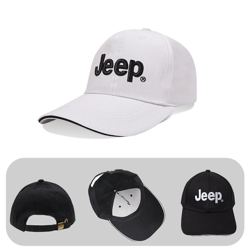 Car Emblem Baseball Hat Adjustable Duck Tongue Cap For Jeep Grand Cherokee Wrangler JK Gladiator Compass Renegade Patriot Libert AJT1