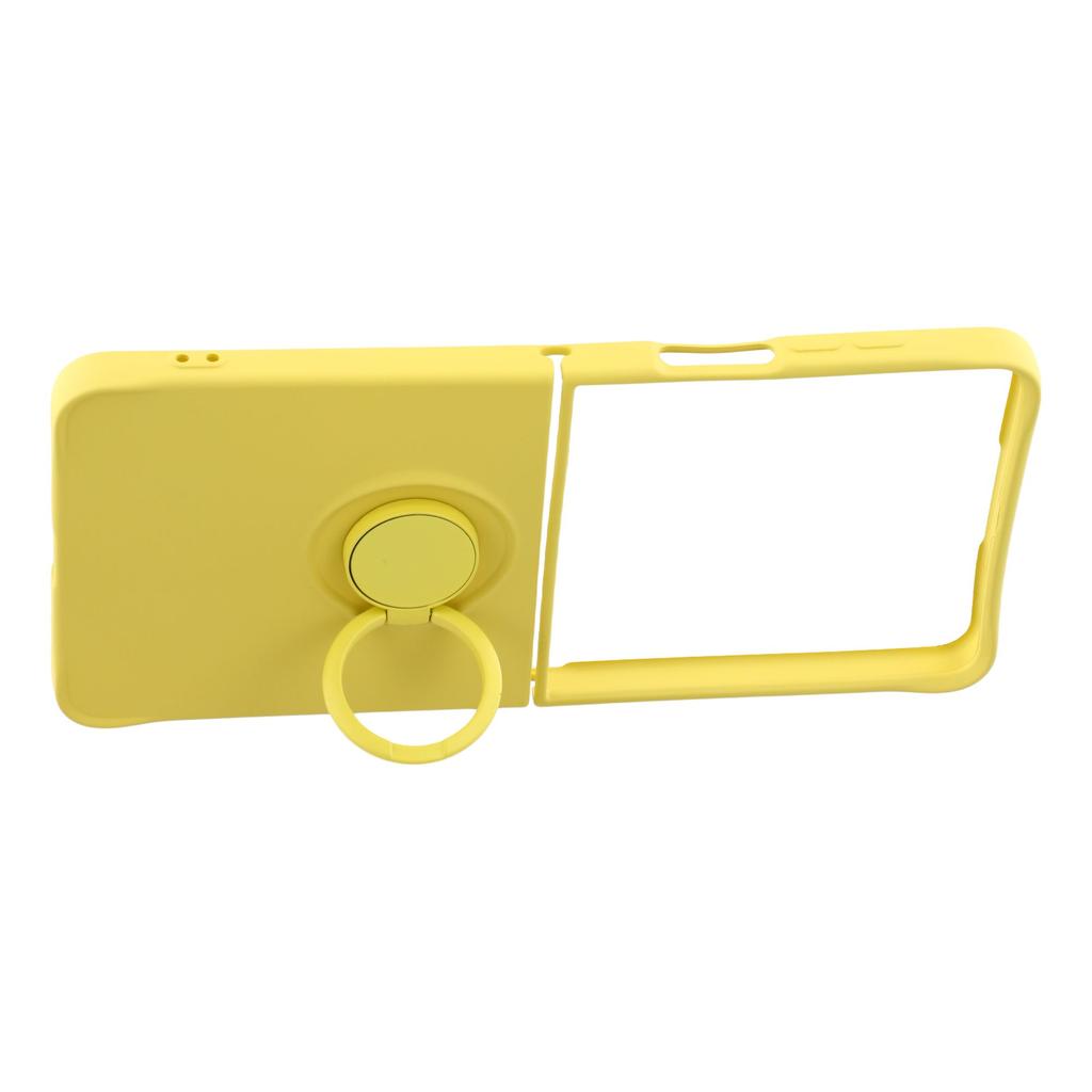 For Samsung Galaxy Z Flip7 5G Silicone Case with Strap Ring Kickstand Phone Cover