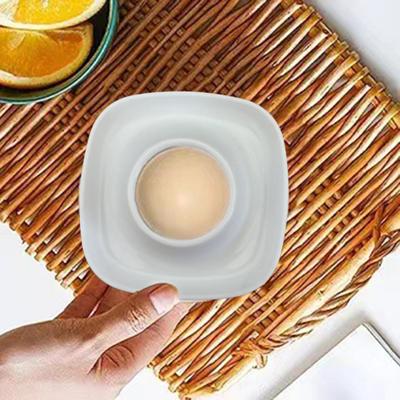 4/6 Piezas Portahuevos Redondos Irrompibles Grado Alimenticio Sin BPA Apilables Reutilizables Apto para Lavavajillas Juego de Copas para Huevo Cocido