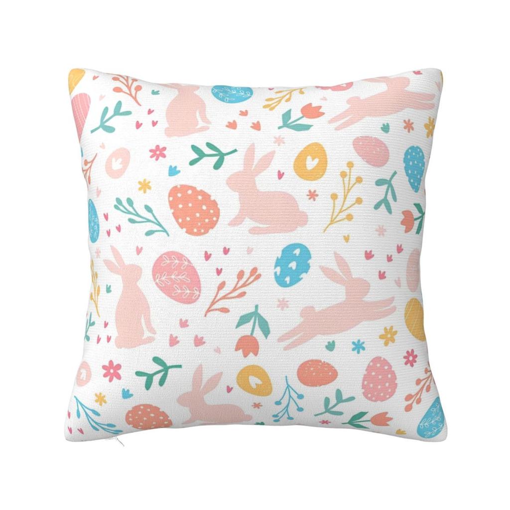 Easter Rabbit Bunny Pillowcases Sofa Cute Cushion Cover Funny Home Decoration Throw Pillow Case 40*40