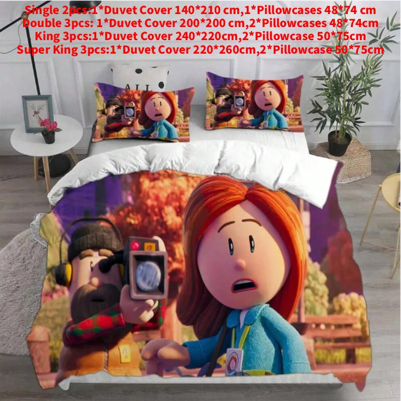 Dog Bedding Man Set Cartoon Comforter Cover Duvet Pillow Case Decoration Bedroom