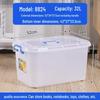 Kangzhihao Wheeled Clear Storage Box for Clothes, Toys, & Books