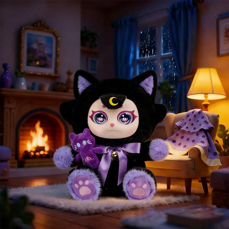 Plüschkatzenpuppe Geschenk für Kinder und Erwachsene mit weichem Kristall-Samtstoff