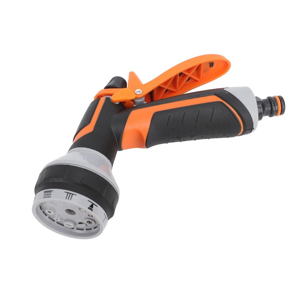 10  Modes Garden Hose Nozzle Black and Orange Water Spray Nozzle  Yard Cleaning