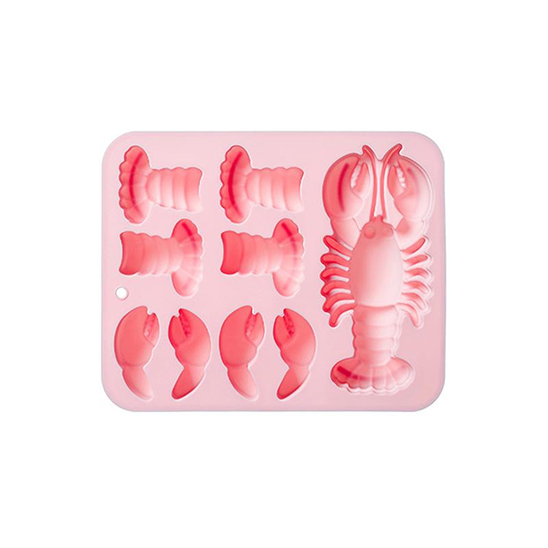 

Chocolate Mold Lobster Silicone Mold For Cake Gummy Jello Ice Cube, Cake Decoration Soap Mold Silicone Baking Mold розовый