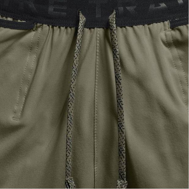 Nike Short de course Dri-Fit 5" avec doublure, Imprimé logo uni, Cordon de serrage, Short de sport pour homme, Vert olive, DV9311-222