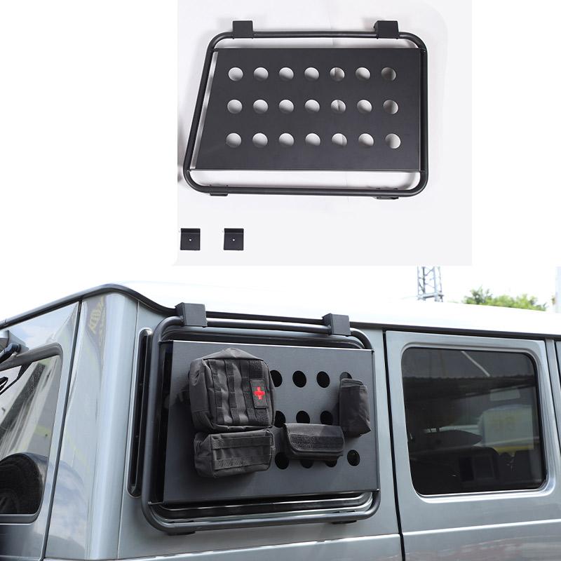 For Mercedes Benz G Class W463 2004-2018 Aluminum alloy Car Rear Side Window Armor Hanging Bag Holder Car Exterior Accessories