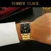 WWOOR Top Brand Luxury Steel Strap Business Quartz Watch Men Casual Waterproof Sports Watch