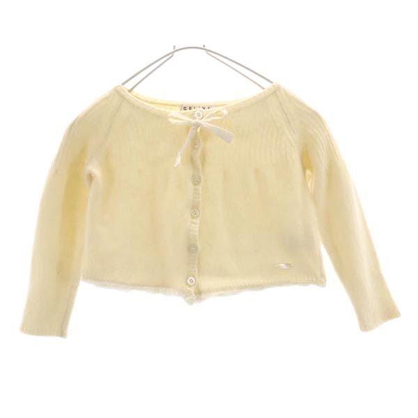 Celine Wool Long Sleeve Knit Cardigan 90 Ivory Kid's Used