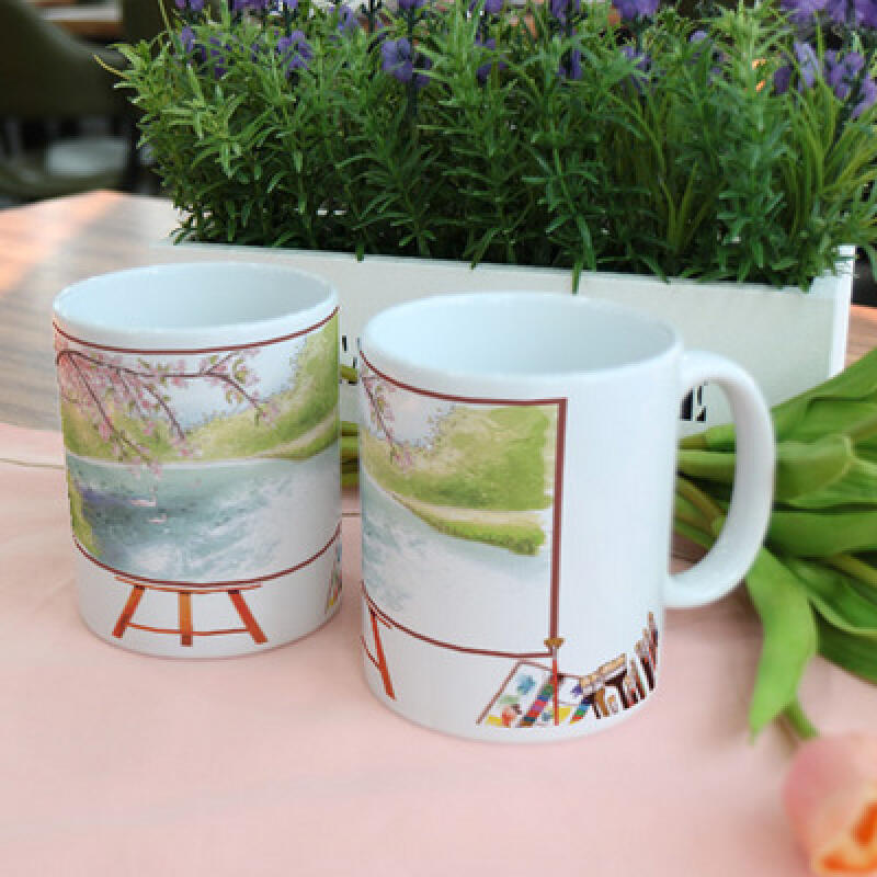 if018-Design Mug 2p-Drawing Spring