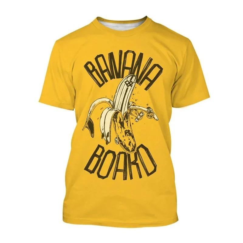 Summer Pattern T-shirt 3D Printed Fashionable Men's Street Casual Round Neck Short Sleeve T-shirt