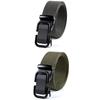 Men'S Belt Automatic Metal Buckle Imitation Nylon Webbing Outdoor Work Belt Toothless Automatic Buckle Casual Sports Canvas Belt