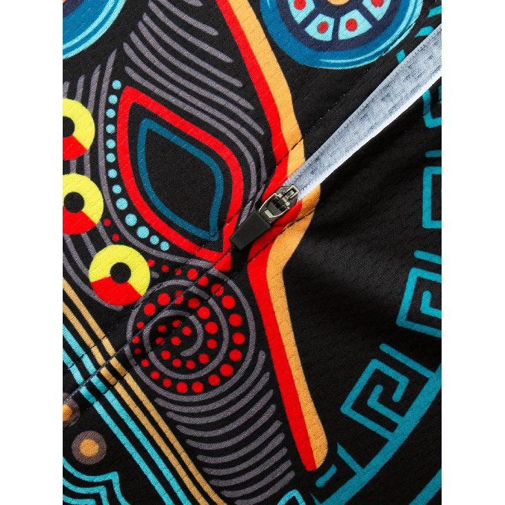 Fato de Ciclismo de Manga Comprida com Design de Zíper Antideslizante para Bicicletas de Montanha e Bicicletas de Estrada, Roupa Absorvente de Suor e de Secagem Rápida