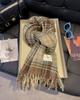 Atmosphere blue coffee plaid scarf women's new warm versatile plaid scarf student couple thickened shawl