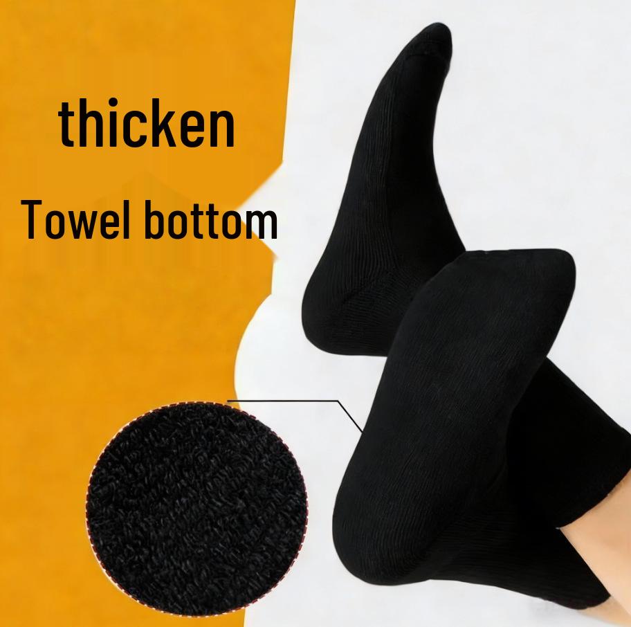 Sport-Socken mit Frottee-Boden für Damen & Herren: Warme, Geruchsresistente, Schweißableitende, Dicke Baumwolle, Fusselt nicht, Für den Außenbereich geeignete Sportsocken.