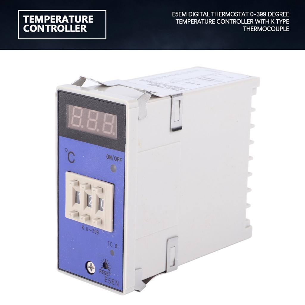 E5EM Digital Thermostat 0?399 Degree Temperature Controller With K Type Thermocouple