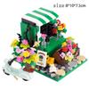 MOC Essensstand Bausteine Telefonzelle Toilette Stadt Straßenszene Pizza Hot Dog Eiswagen DIY Blumenbeet Kirche Steine Spielzeug
