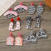 Cow Print Acrylic Boots & Western Cowboy Hat Earrings