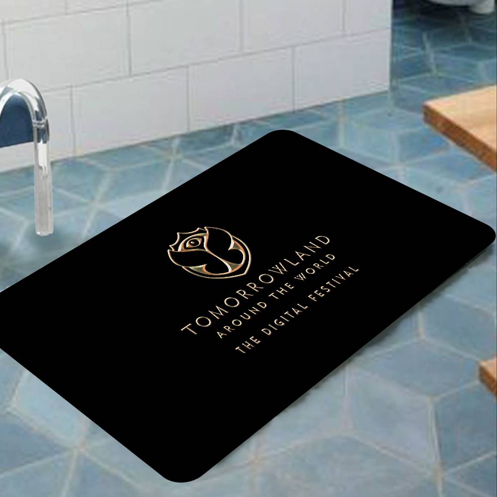 

T-Tomorrowland Music Logo Hallway Carpet INS Style Soft Bedroom Floor House Laundry Room Mat Anti-skid Bedside Area Rugs 40x60 cm