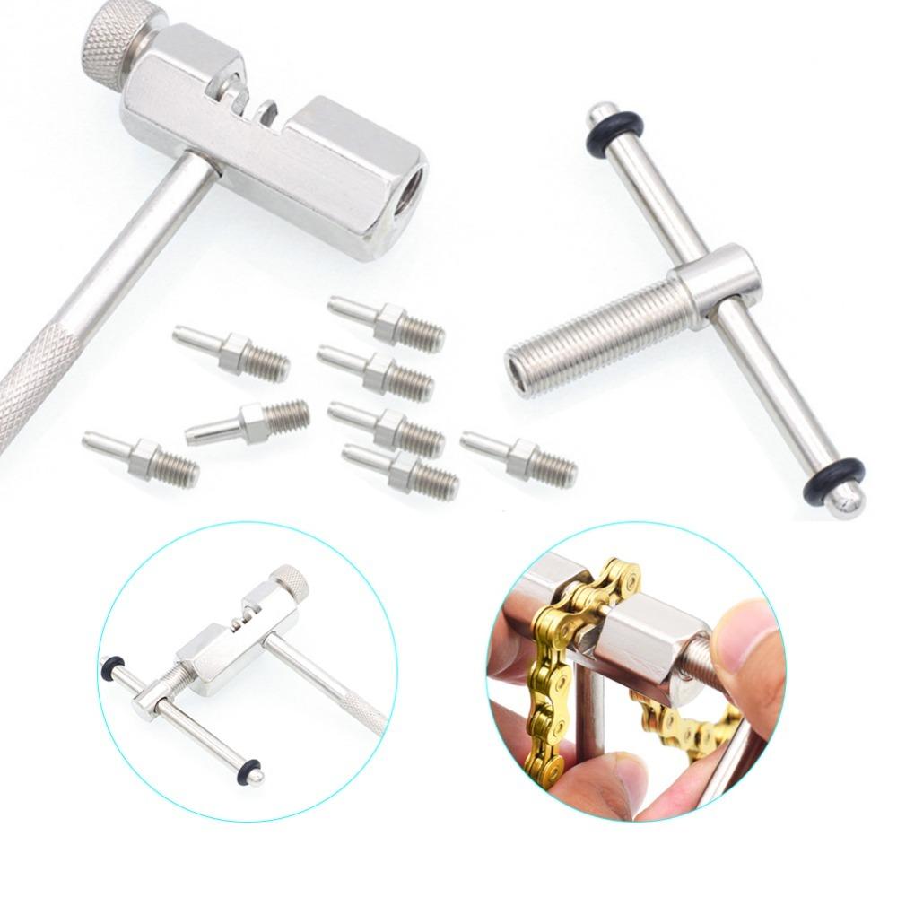 8PCS Steel Bike Chain Remover Thimble Chain Breaker Replacement Pins  Chains Repairing Tool