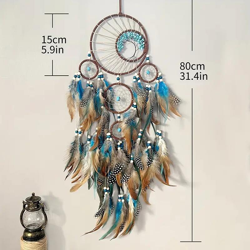 Dream Catcher Vintage Wind Chime Hanging Ornament Home Decor Indian Natural Stone Tree Of Life Dream Catcher Wall Decor