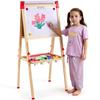3-in-1 Kids Art Easel Double-Sided Wooden Magnetic Whiteboard Chalkboard