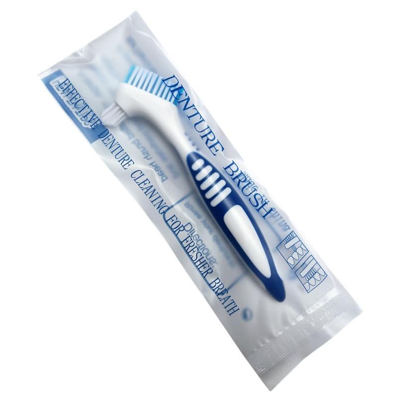 1pc Denture Toothbrush Cleaning Brush Dual Heads Gum Cleaner Invisible Braces Descaling Brush Multi-Layered Bristles False Oral Cleaning Tools