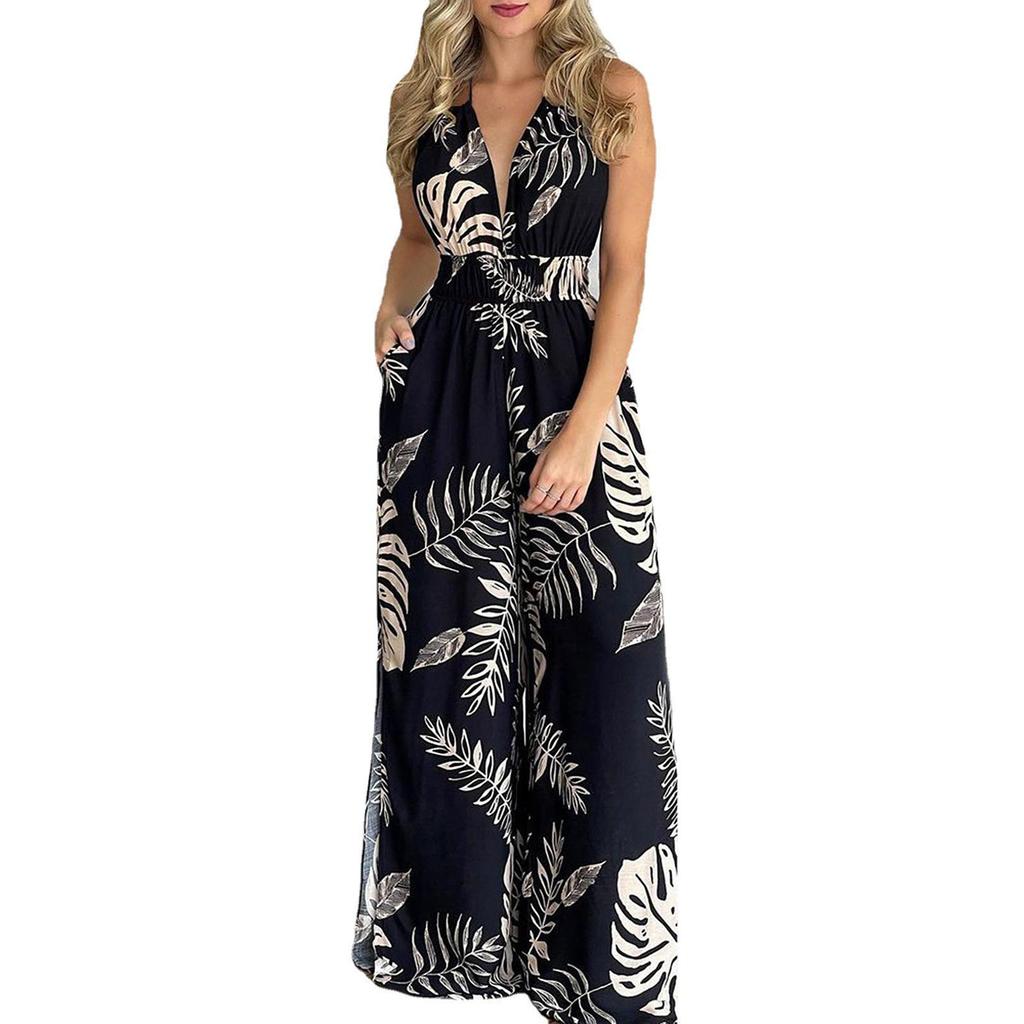 Europäischer & Amerikanischer Damen-Träger-Jumpsuit mit weitem Bein - Lässige Frühjahrs-/Sommerkleidung 2026