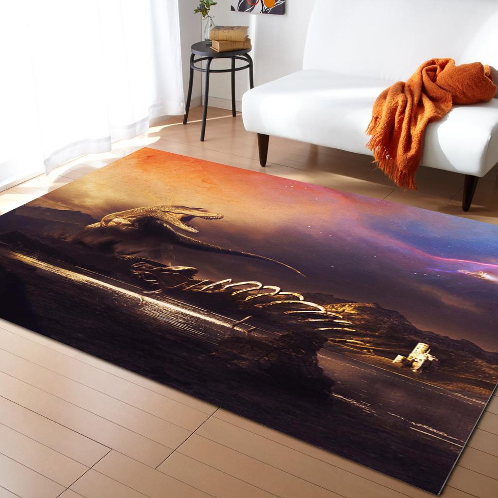 Cartoon Dragon Pattern Carpet Home Bedroom Living Room Non Slip Rug Kitchen Floor Door Mat Carpets for Living Room Outdoor Rugs
