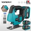Yofidra 19mm Brushless Electric Jig Saw Infrared Laser Curve Saw Variable Speed MultiFunction Cutter For Makita 18V Battery Pin