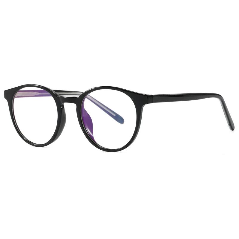 

New Retro Ultra-light Glasses Round TR90 Flat Glasses Female Fashion Exquisite Casual Transparent Frame Flat Light Glasses чёрный