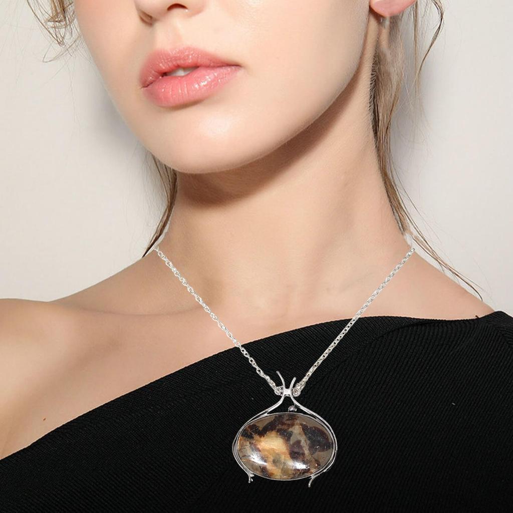 Septarian Gemstone Mother's Day Handmade Jewelry Necklace 20 in