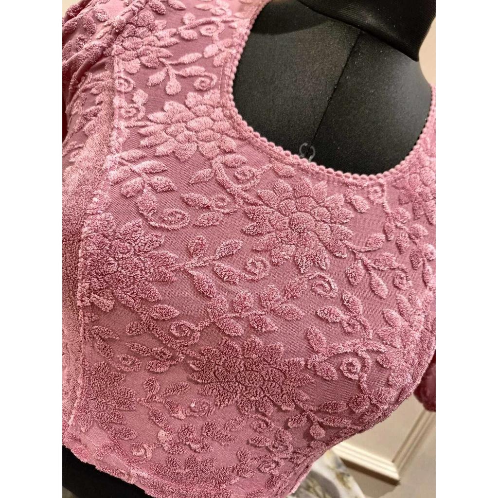 Women's Cotton Lycra Blend Round Neck Blouse Indian Bollywood Readymade Choli