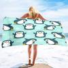 Asciugamani da Spiaggia Uccello Pinguino Asciugatura Rapida Microfibra Morbido e Assorbente Asciugamano da Bagno Viaggio Outdoor Asciugamano da Spiaggia Sovradimensionato Senza Sabbia