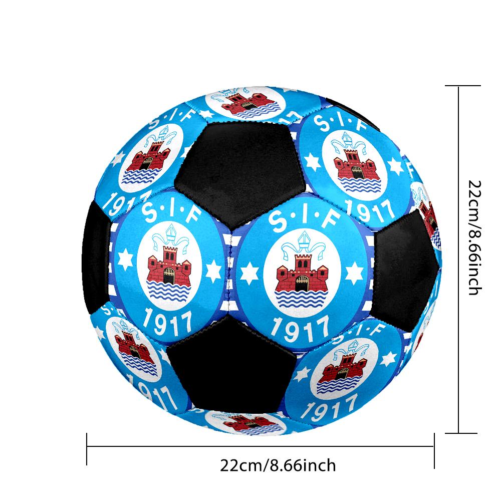 SIZE 5 Silkeborg IF Soccer Ball Colorful All Ages Machine Stitched PVC Competition Ready Durable High-Bounce