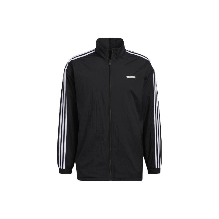 Adidas Originals Reversible Casual Sports Zip-Up Jacket With Stand Collar Men Jackets Black GN3816