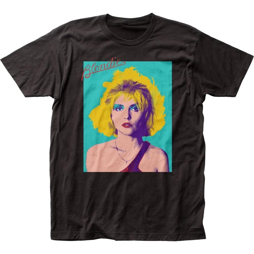 Blondie Debbie Harry Blondie Pop Art Mens T Shirt Music Classic Band Tee Black Unisex T-Shirt XXL